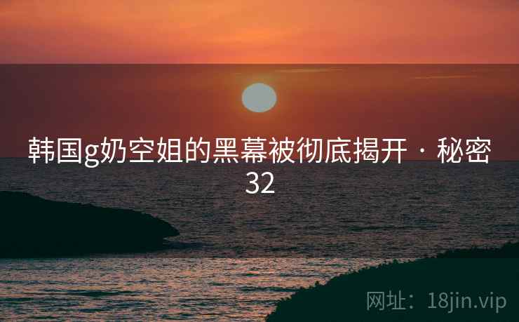 韩国g奶空姐的黑幕被彻底揭开 · 秘密32