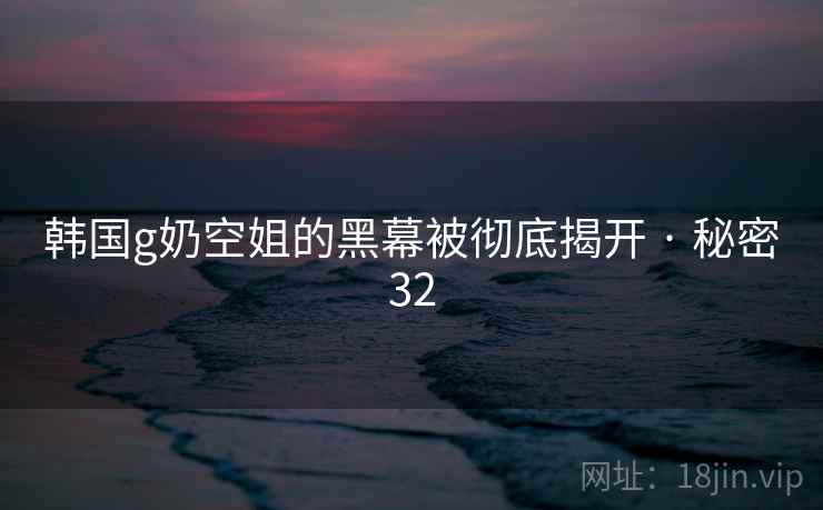 韩国g奶空姐的黑幕被彻底揭开 · 秘密32
